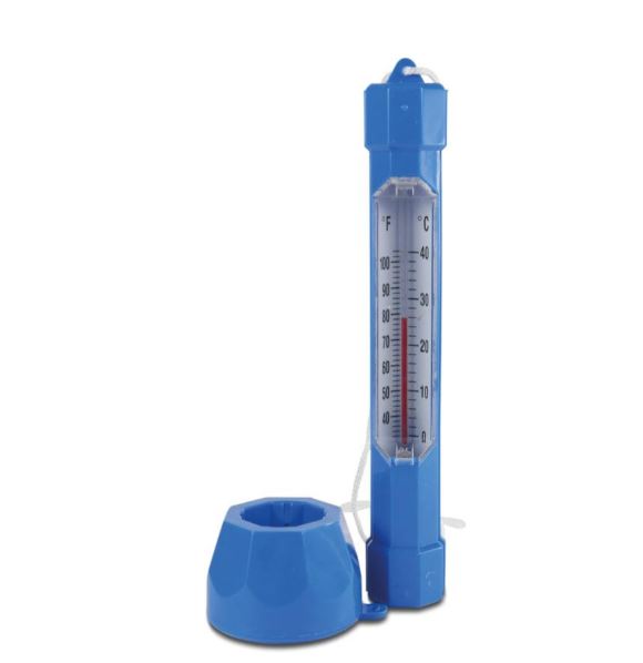 Schwimmbadthermometer blau/weiß senkrecht